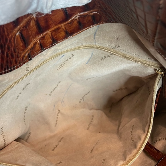 Brahmin Dagny Pecan croc-embossed leather handbag - Picture 13 of 16